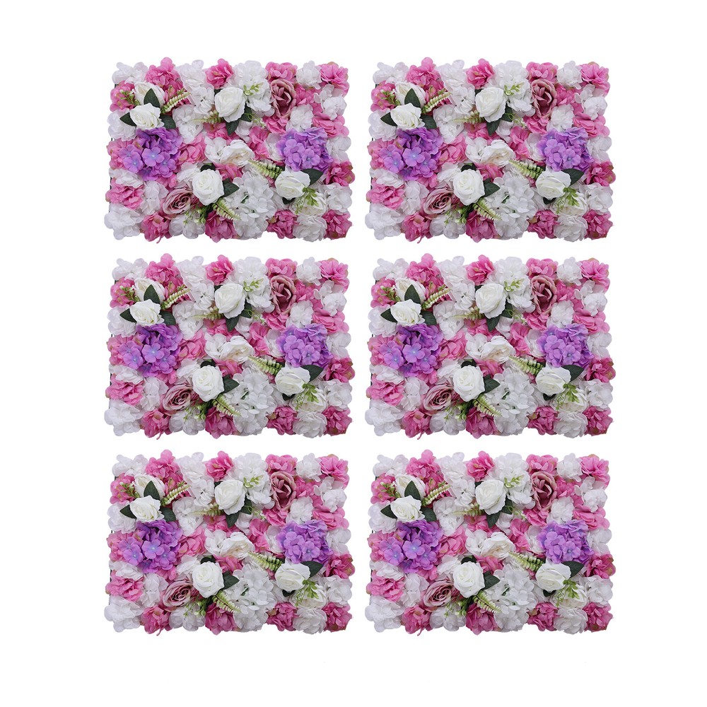 6 Pcs Artificial Hydrangea Flower Wall Panel For Wedding Party Backdrop 60X40CM