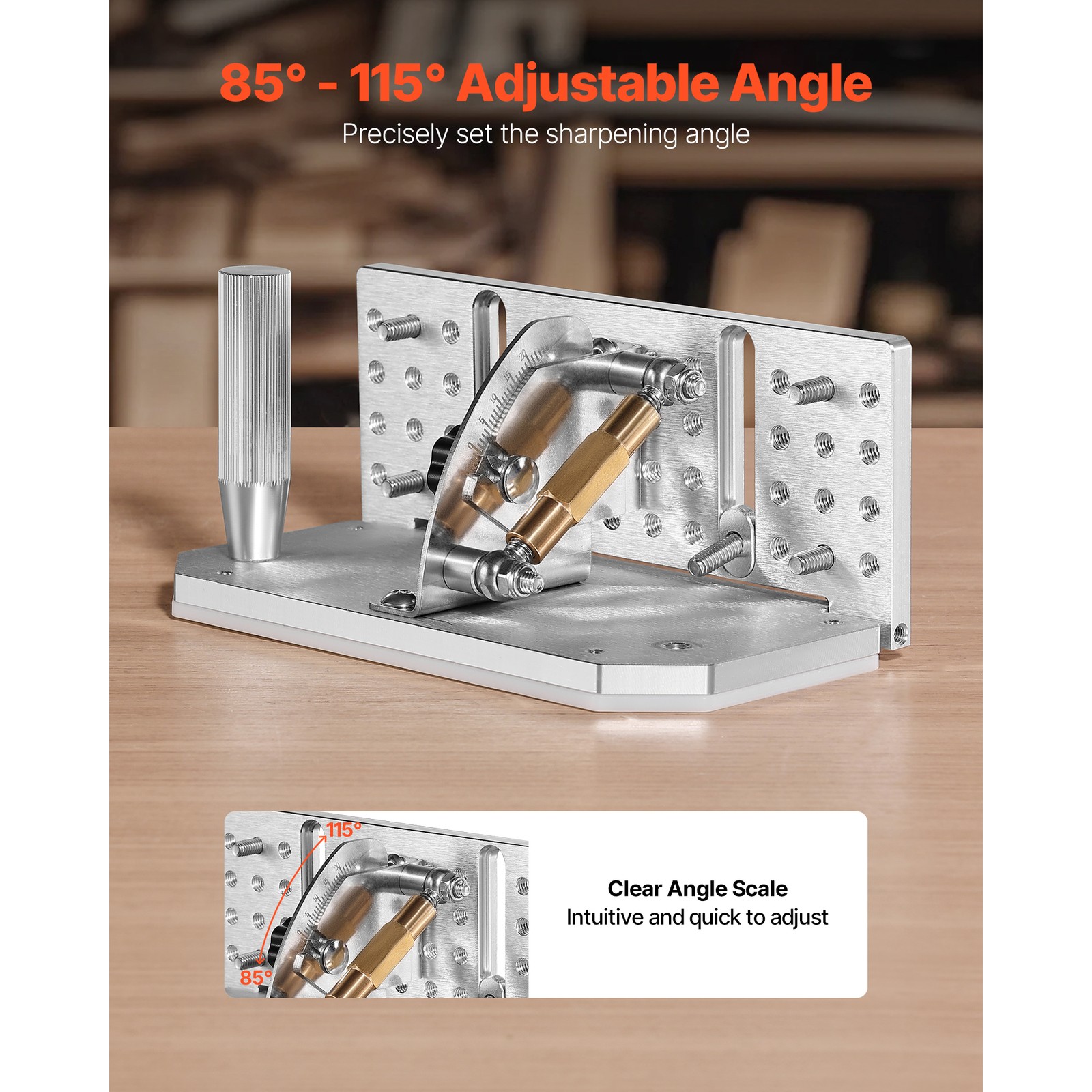 Belt Grinder Knife Jig Knife Sharpening Jig 85° - 115° Adjustable Angle