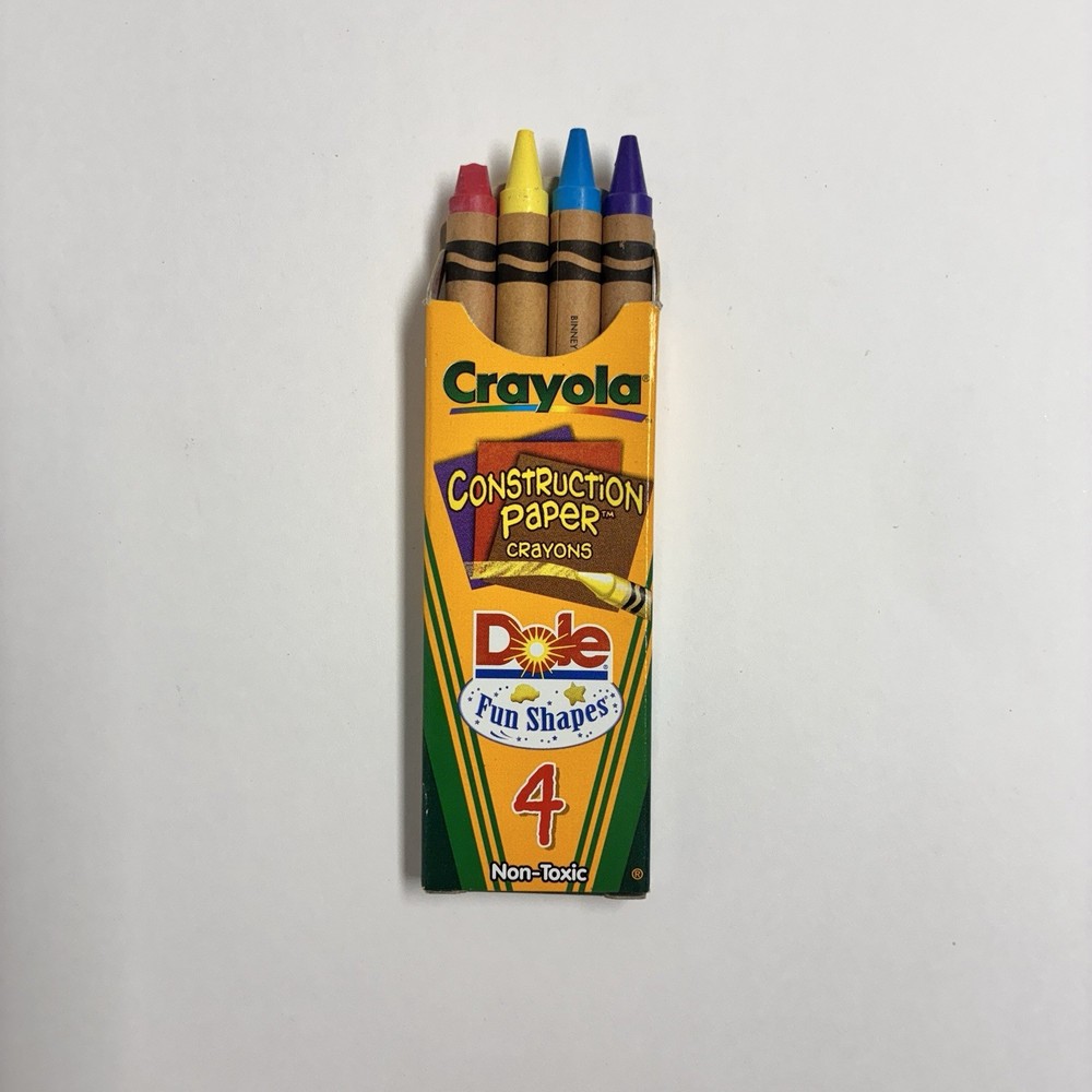 VINTAGE 2000 Crayola Construction Paper Crayons 4ct Sample Pack | Binney & Smith