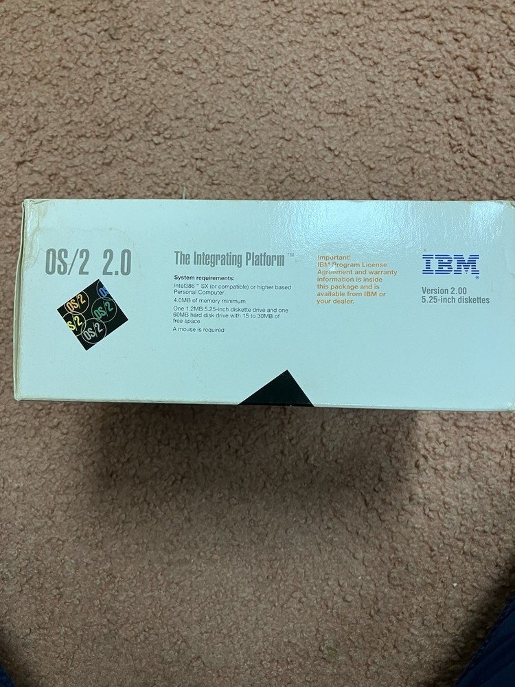 IBM OS/2 VERSION 2.0 WITH 5.25” DISKS