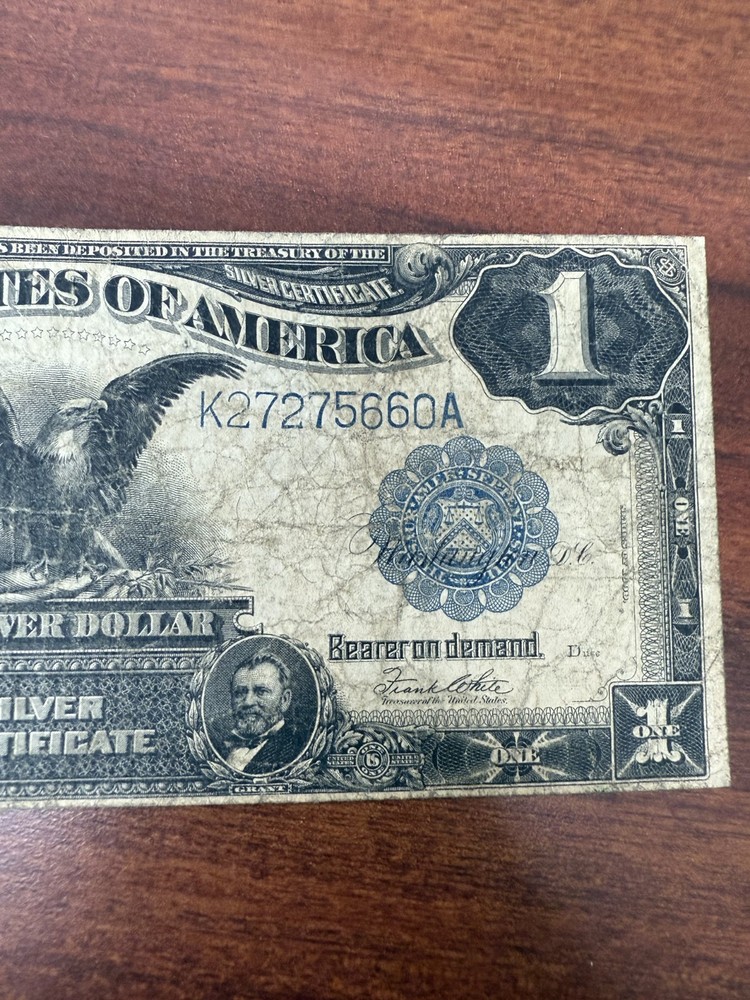 1899 1 DOLLAR SILVER CERT BLUE SEAL EAGLE BILL