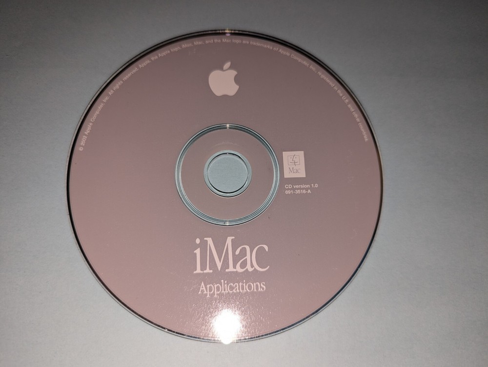 Apple 2002 iMac Applications CD Version 1.0