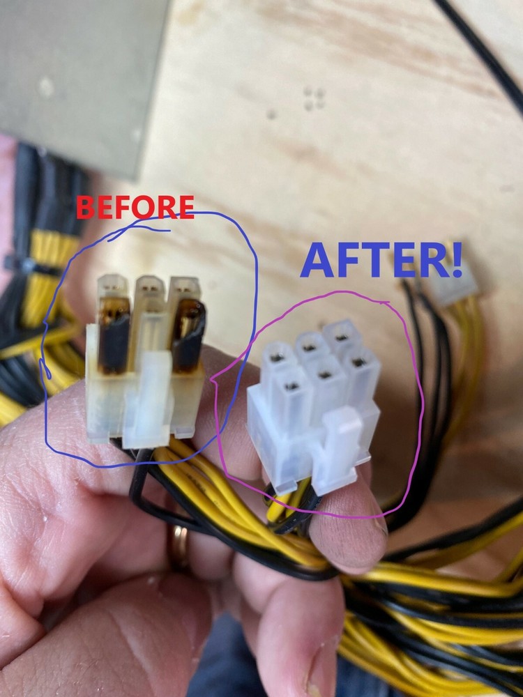 Got Burnt Miner? PSU connector kit