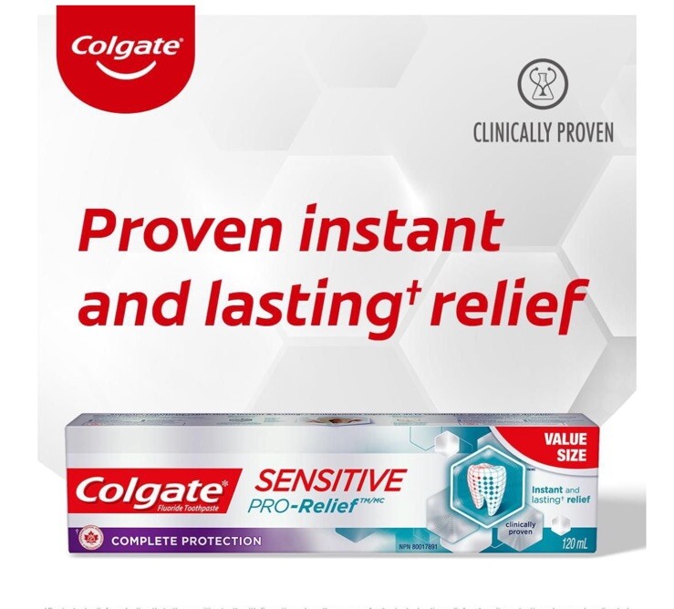 2 PACK X Colgate Sensitive PRO- RELIEF COMPLETE PROTECTION Toothpaste 2 X 12O mL