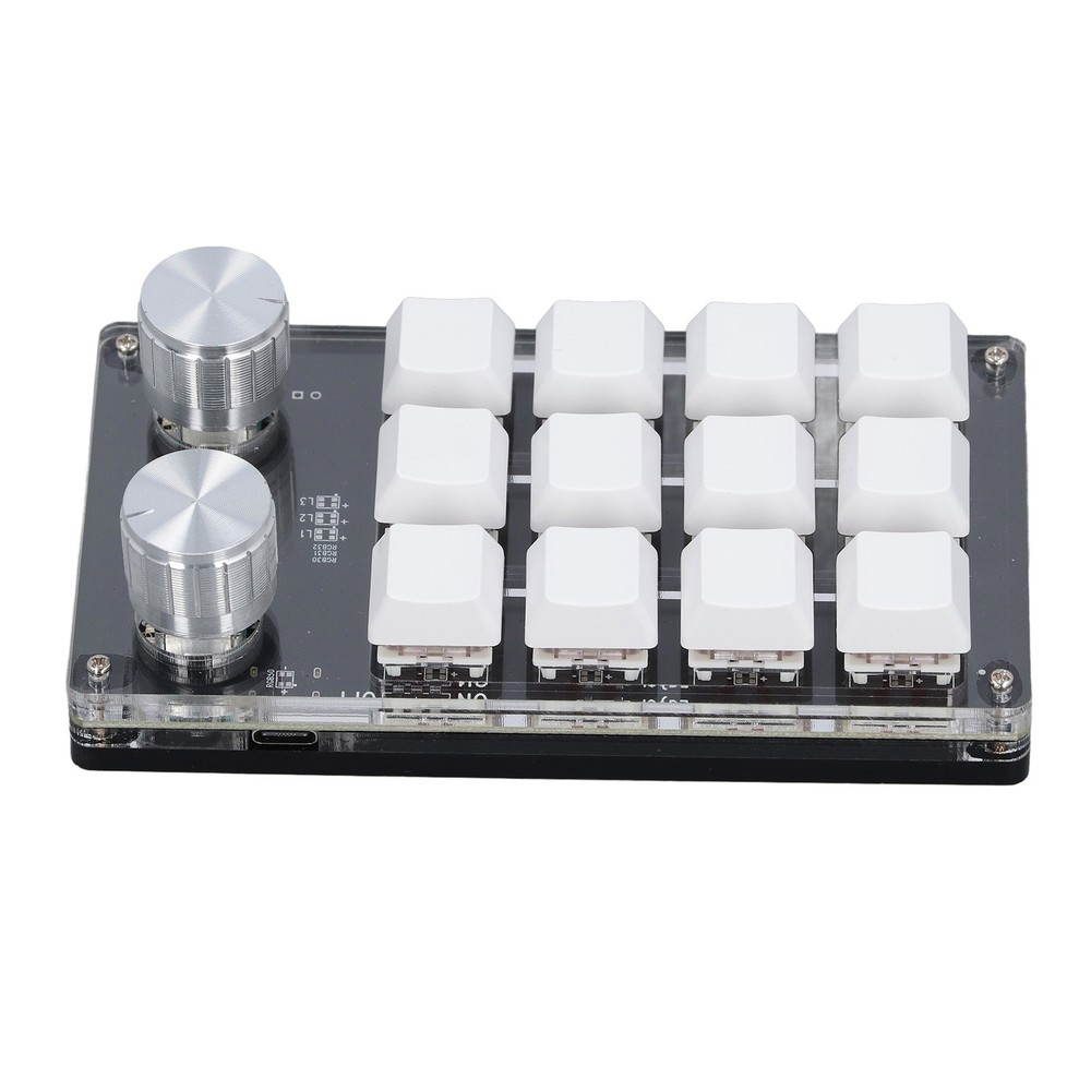 12 Key Knob Keyboard Programmable USB Dustproof Red Switch Mechanical New