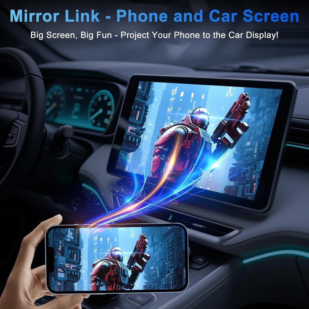 Wireless Android Auto Adapter Video Streaming YouTube TikTok Plug & Play