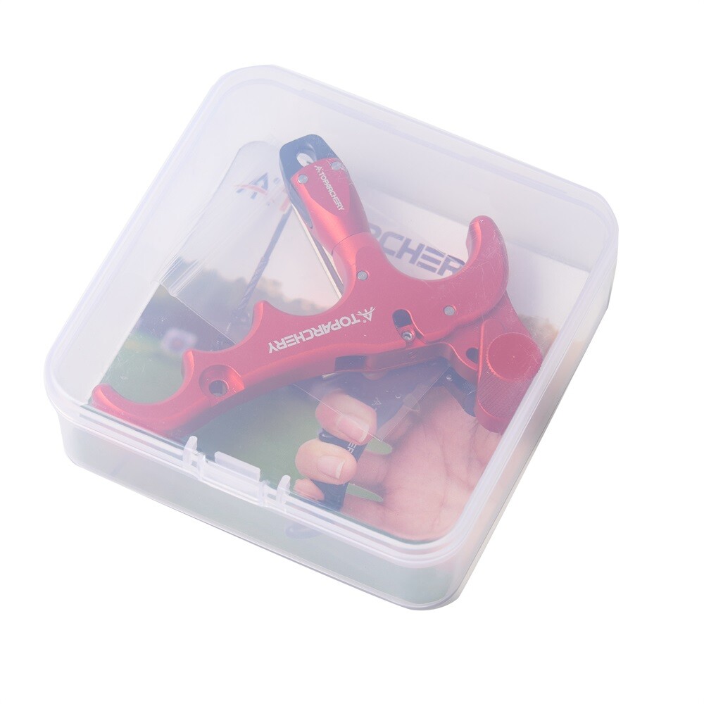360° Rotate Archery Adjustable 4 Finger Compound Bow Release Aid Thumb Release