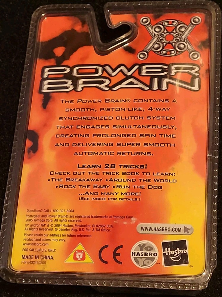 Yomega Power Brain Red 2005 Yo-Yo Advanced Auto-Return Technology New Sealed