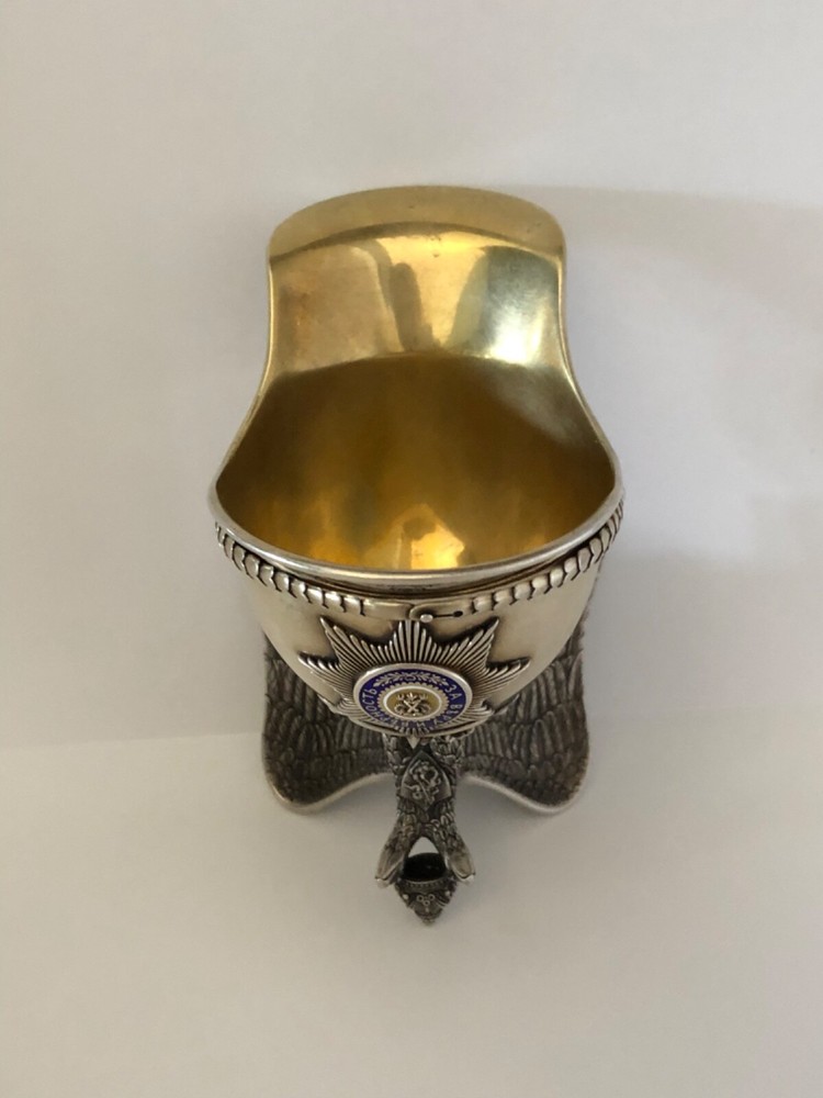 A Faberge Parcel-Gilt Silver Charka