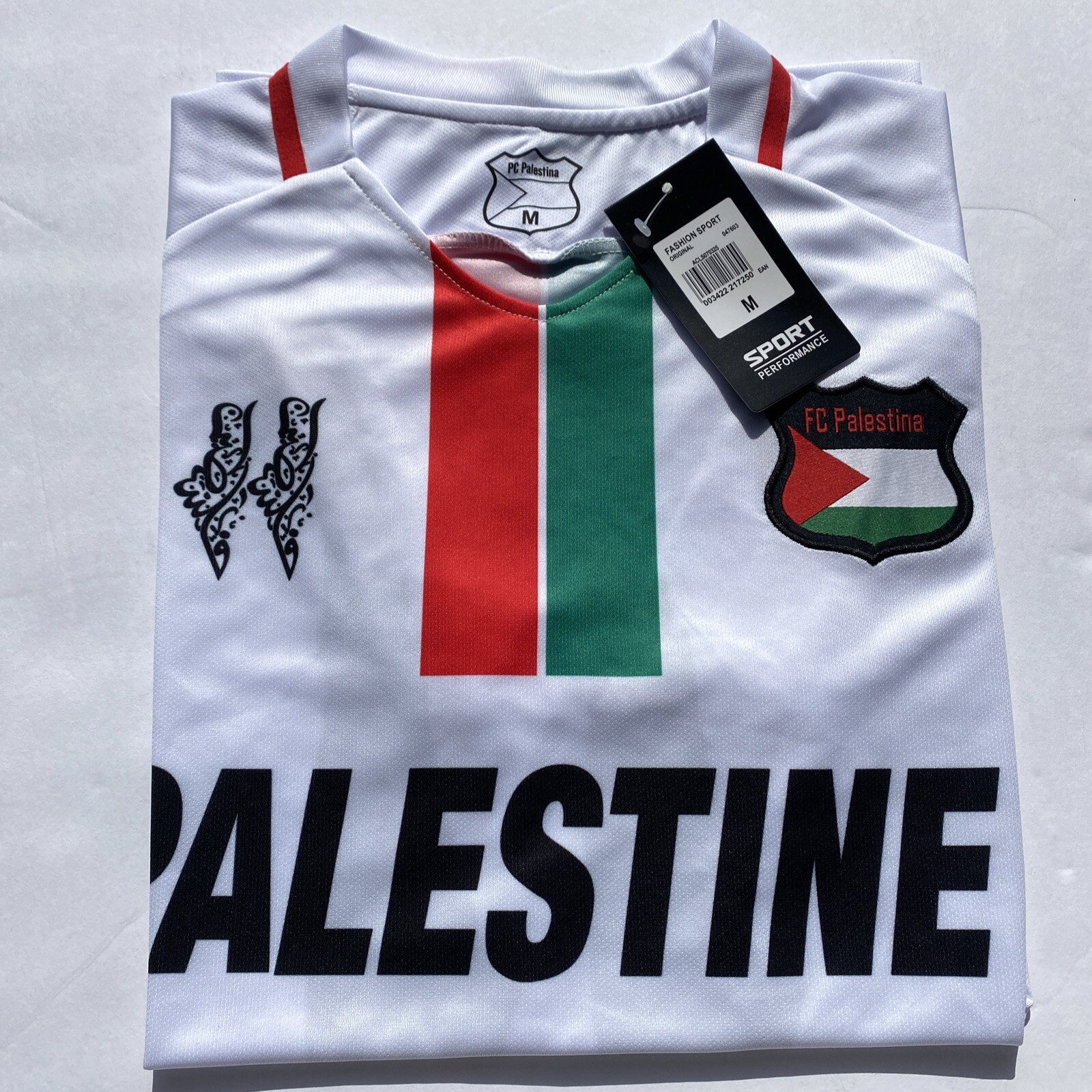 White Palestine Football Shirt/Jersey 23-34 Size Medium