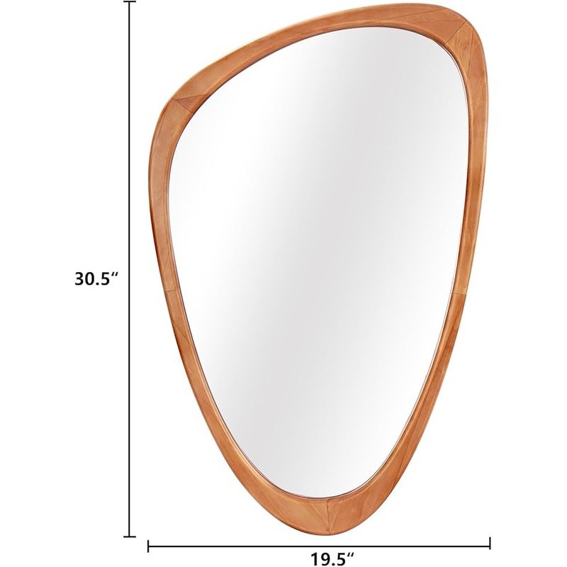 Irregular Triangular Wall Mirror Abstract Accent Living Room Bedroom Bath New