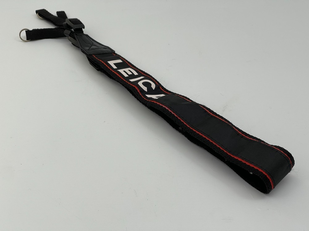 Leica Red & Black Leather Neck Strap