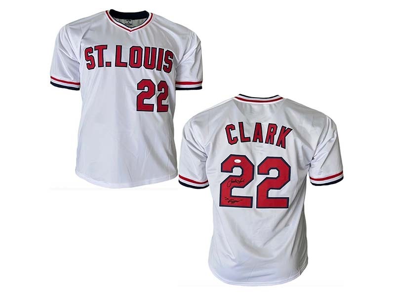 Jack Clark Autographed St. Louis White Jersey