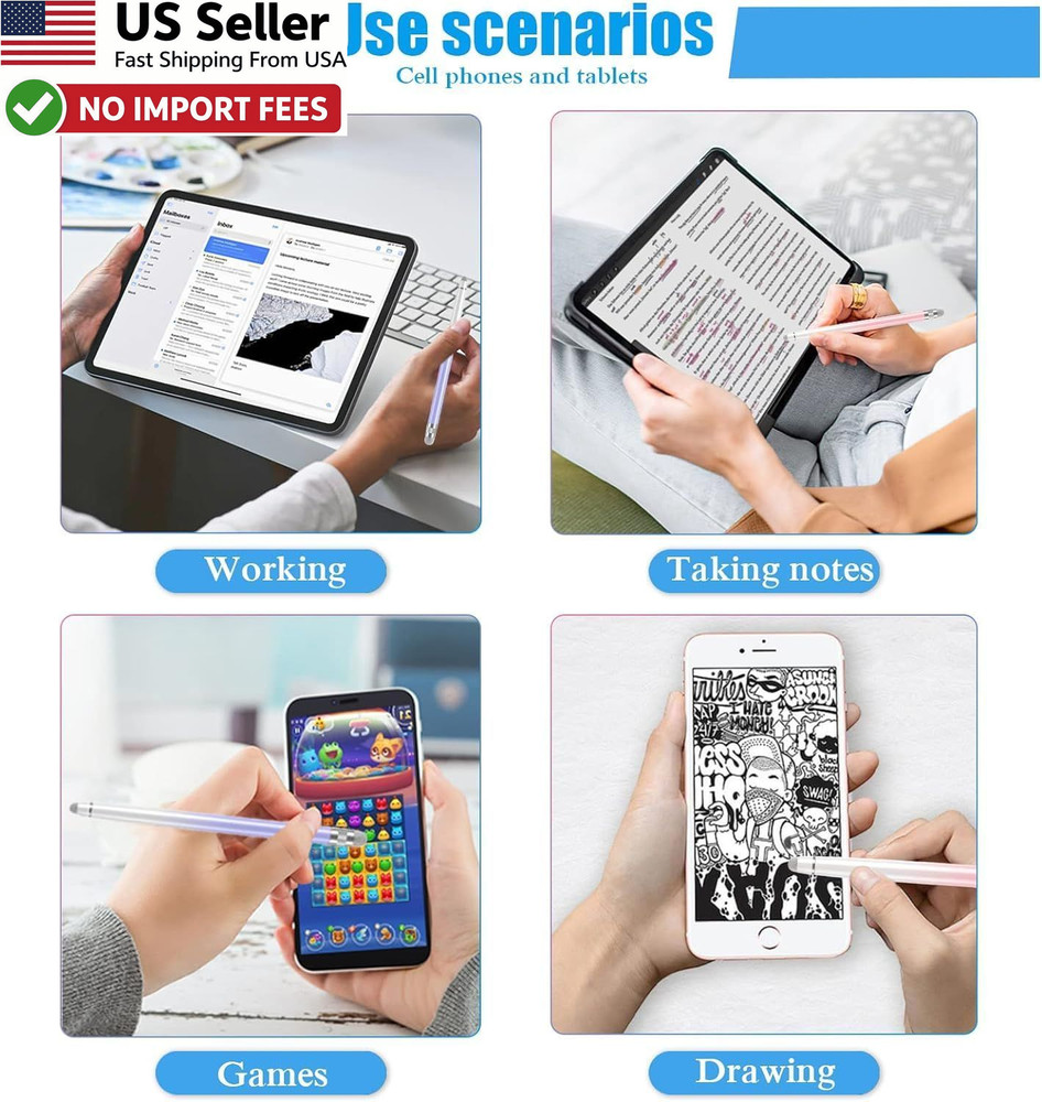 Bopomofo Stylus Pen 2 Pack iPhone iPad Android Surface Touch Screen FROM USA