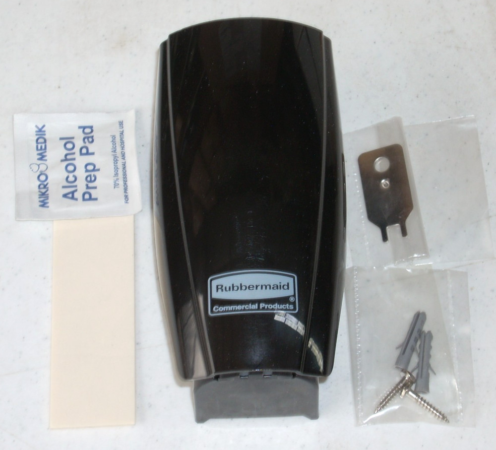 Rubbermaid TCell Dispenser Continuous Odor Control System Black Wall Mount