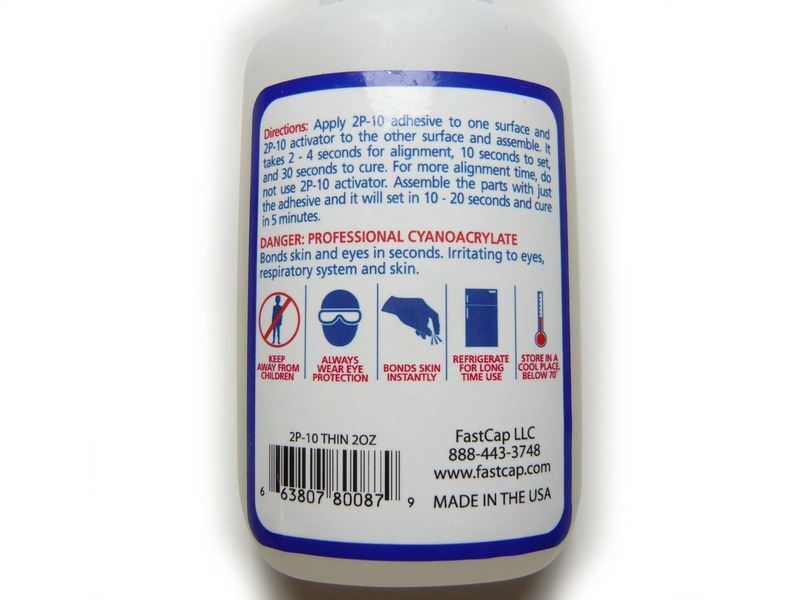FastCap 2P-10 Thin Cyanoacrylate Super Glue 2oz