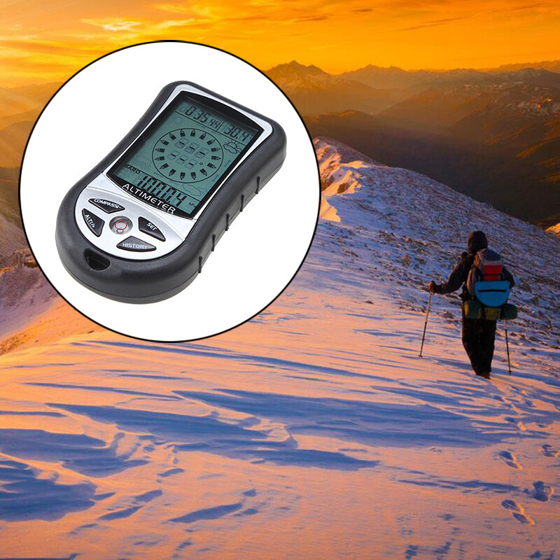 Portable Multifunction Altimeter Digital Compass Clock Barometer Thermometer n