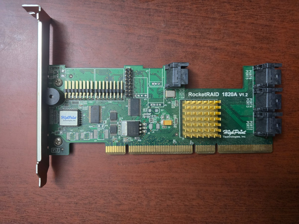 Highpoint Technologies RocketRAID 1820A V1.2 SATA Raid Controller Card - 6 Port