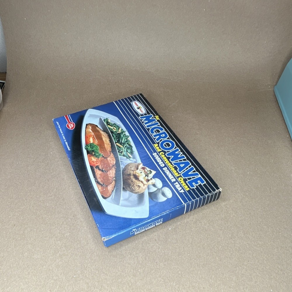 Nordic Ware Divided Dinner Tray White Plastic Microwave Model 61804