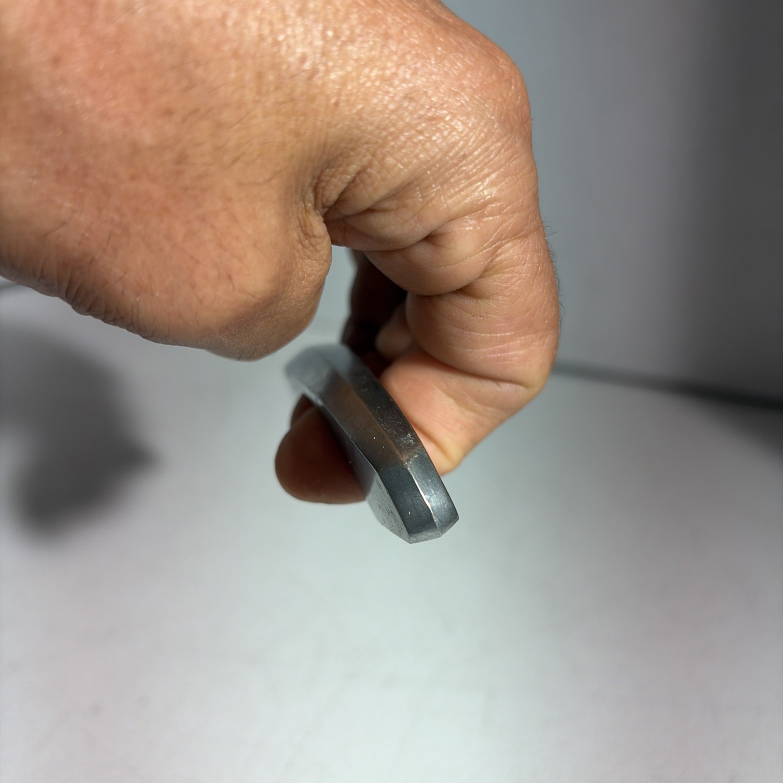 Vintage Mid Century Modern Single Silver Tone Metal Drawer Pull Handle