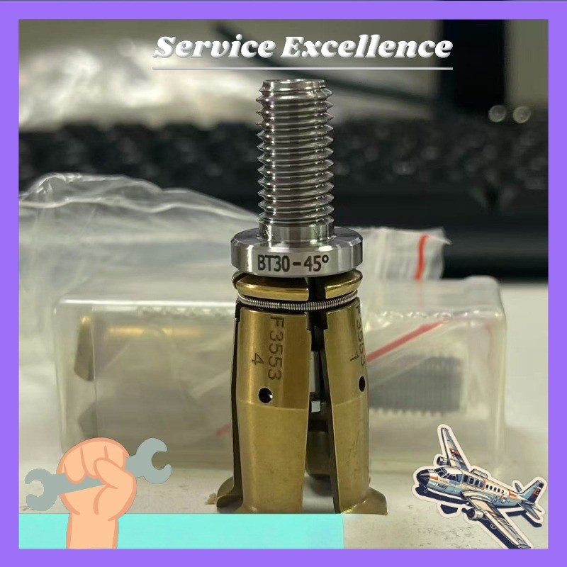 1X BT30 4 Petal Clamp Pull Claw CNC Spindle 45 Degree Outer Screw Pull#