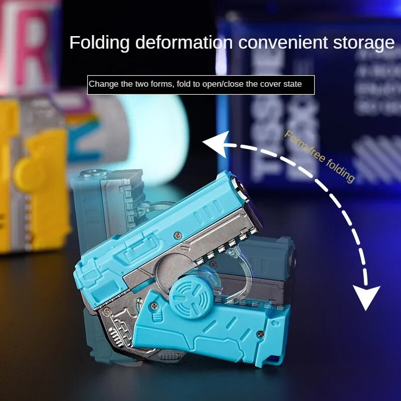 Fidget spinner refillable lighter with pink flame