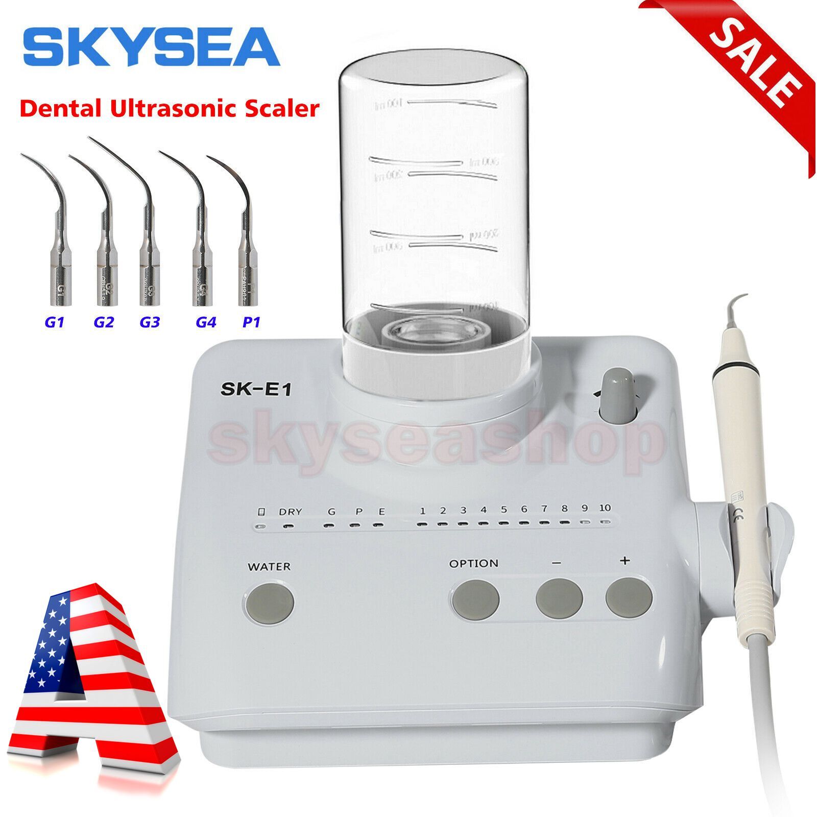 Dental Detachable Ultrasonic Piezo Scaler Handpiece Fit Woodpecker EMS 2*Bottles