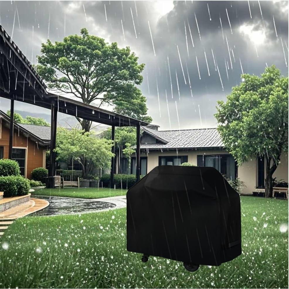 Grill Cover, BBQ Grill Cover Fits 50-57 inch Standard Sized Grills Black