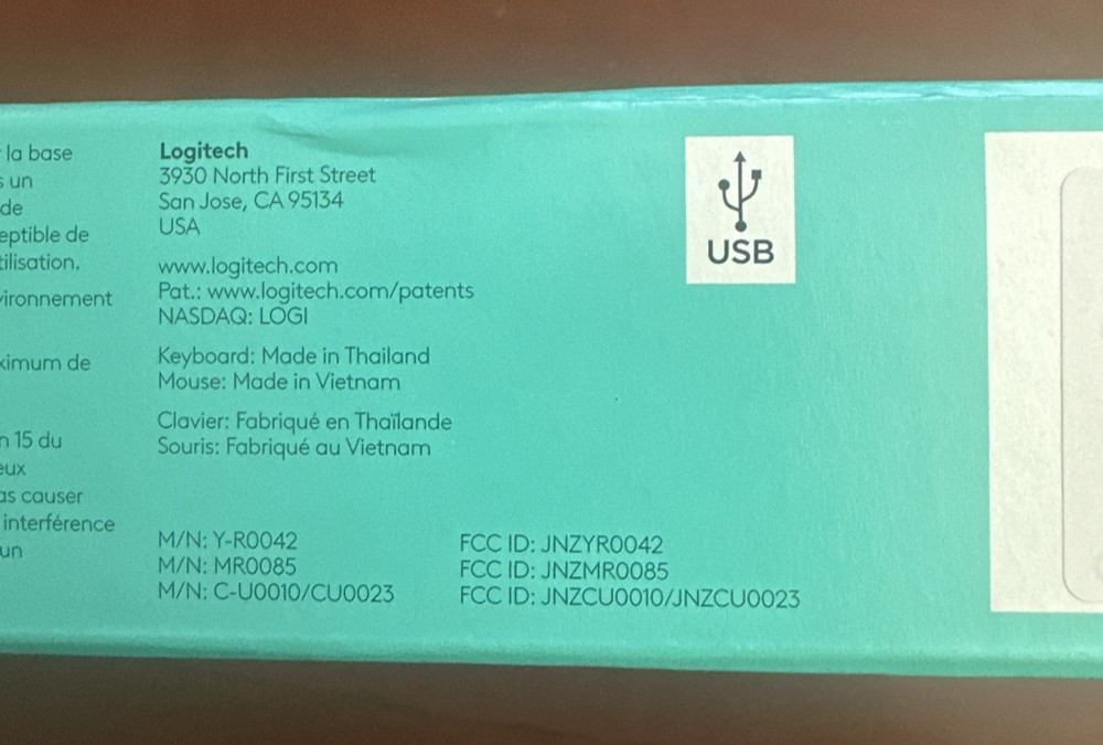 Wireless Keyboard and Mouse Combo Logitech MK270 Open Box