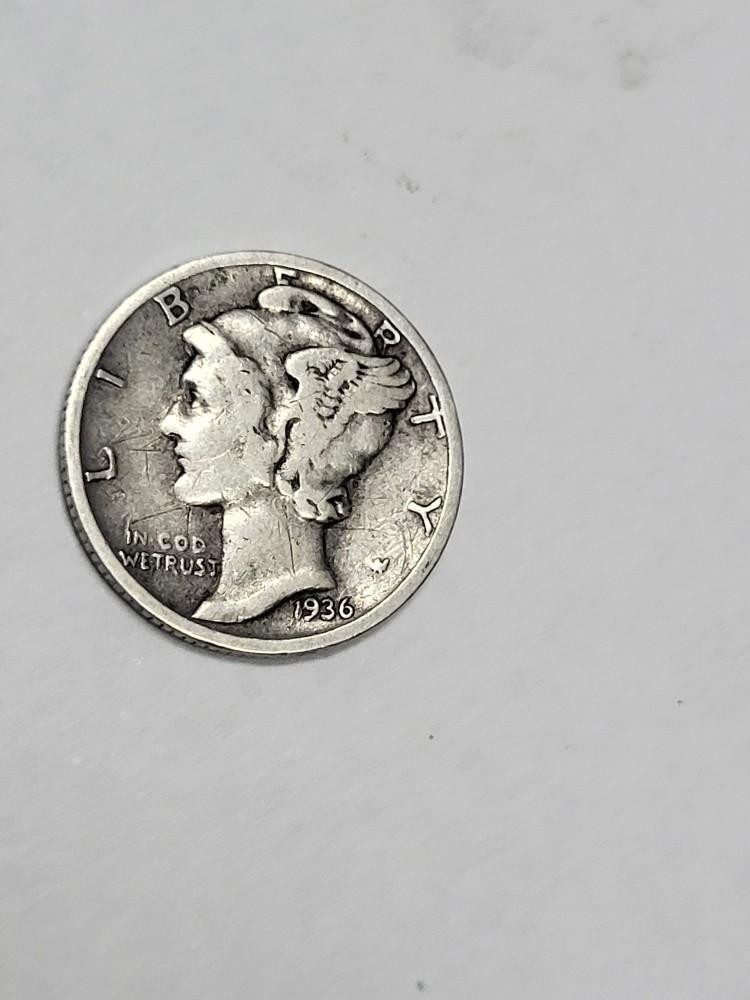 1936 S Mercury Dime