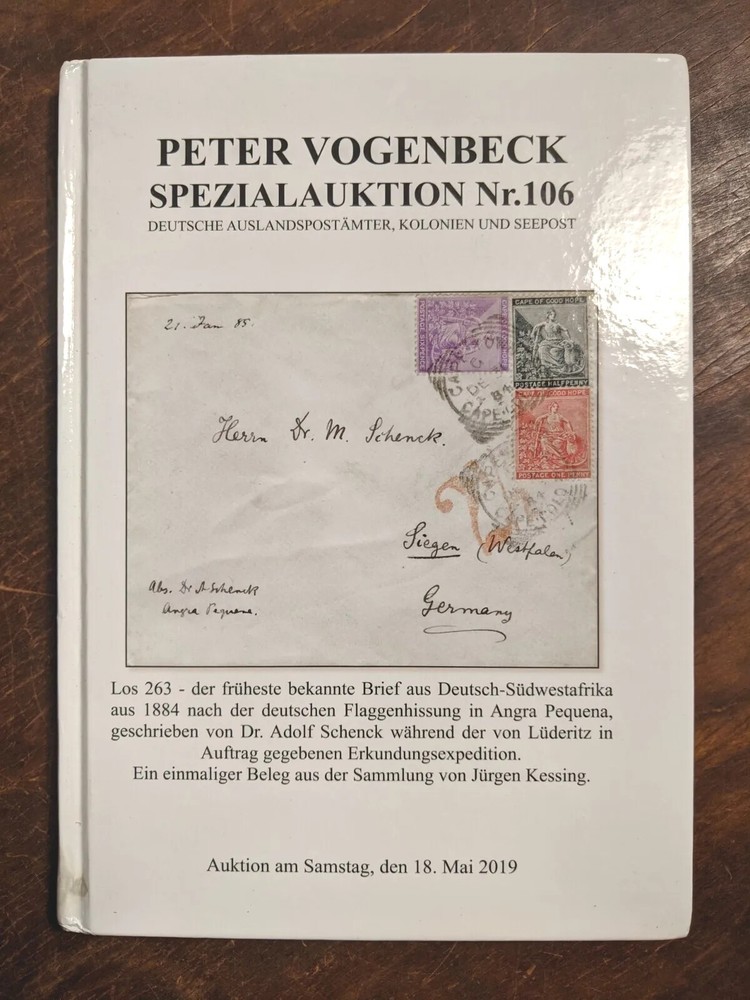 Peter Vogenbeck, Spezialauktion Nr.106 2019 HC German Southwest Africa Postal