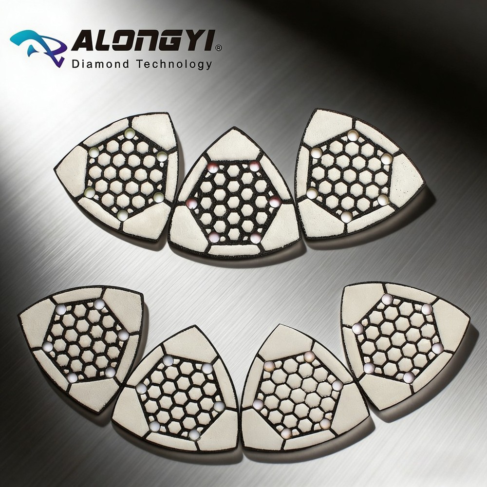 3"7PcsTriangular Oscillating Sanding Pad for Dry Grinding Concrete Stone Edges