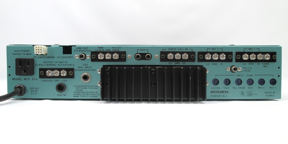 Bogen MCP35A Intercom Console Master Controller/Control Panel #413
