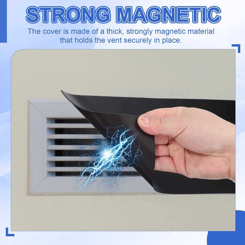 12x12" Magnetic Socket Covers, 2pcs Floor, Black