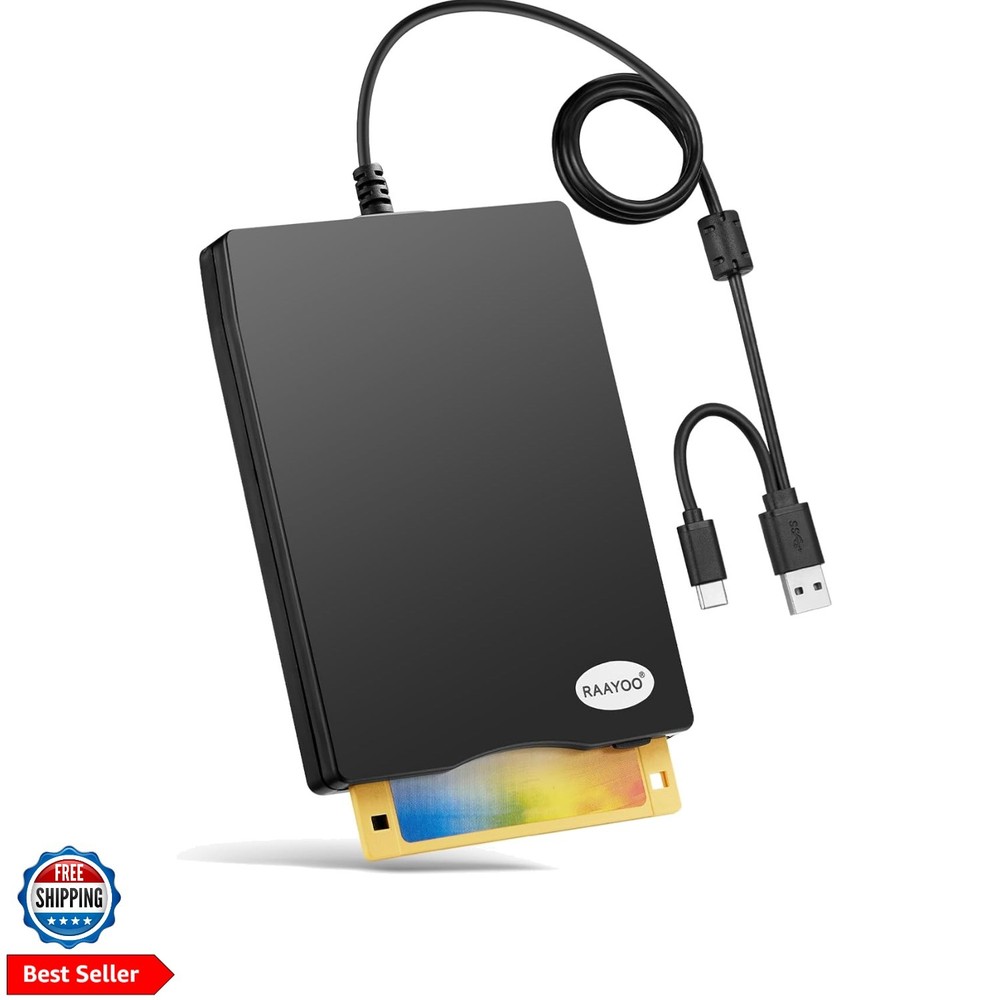 Floppy Disk Reader USB Type A/C Floppy Disk Drive/Player/Converter External 3...