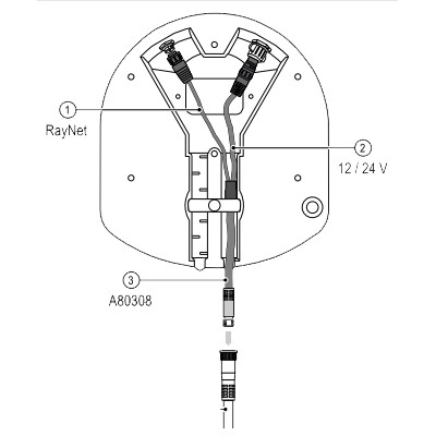 RAYMARINE QUANTUM RADAR ADAPTER CABLE- A80308