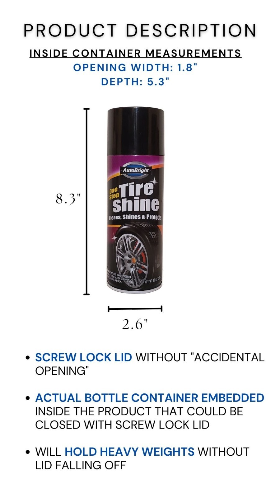 Tire Shine Diversion Safe Stash Can Screw Lock Hidden Compartment For Valuables