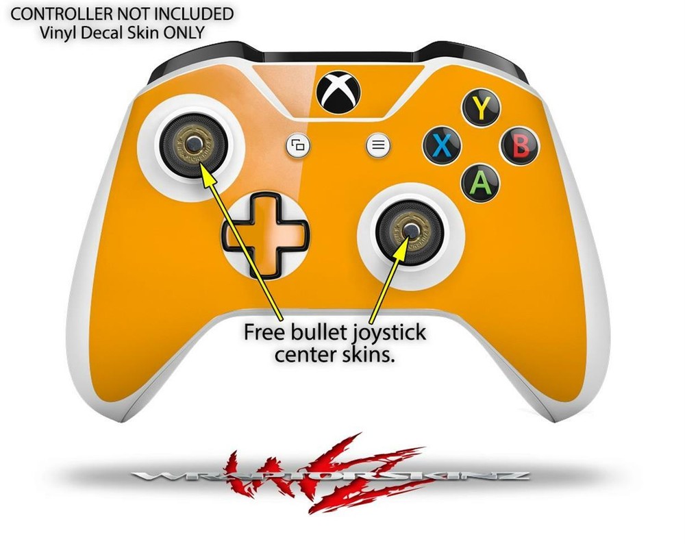 Skin XBOX One S Console Controller Solids Collection Orange