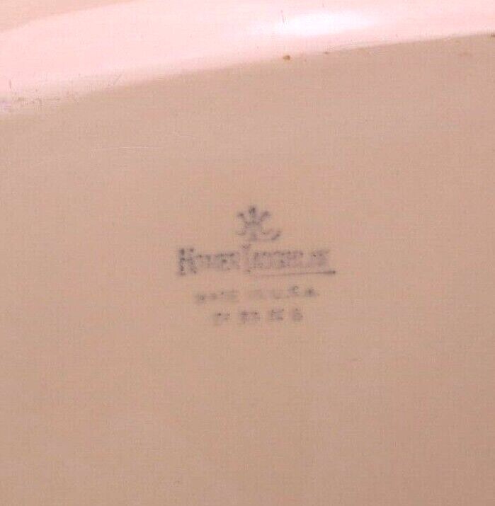 Homer Laughlin Ivory Cream Century Pattern Platinum Trim Rectangular Platter