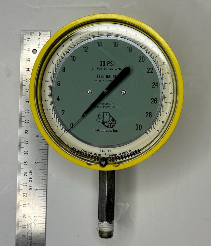 3D Instruments 30 psi Test Gauge