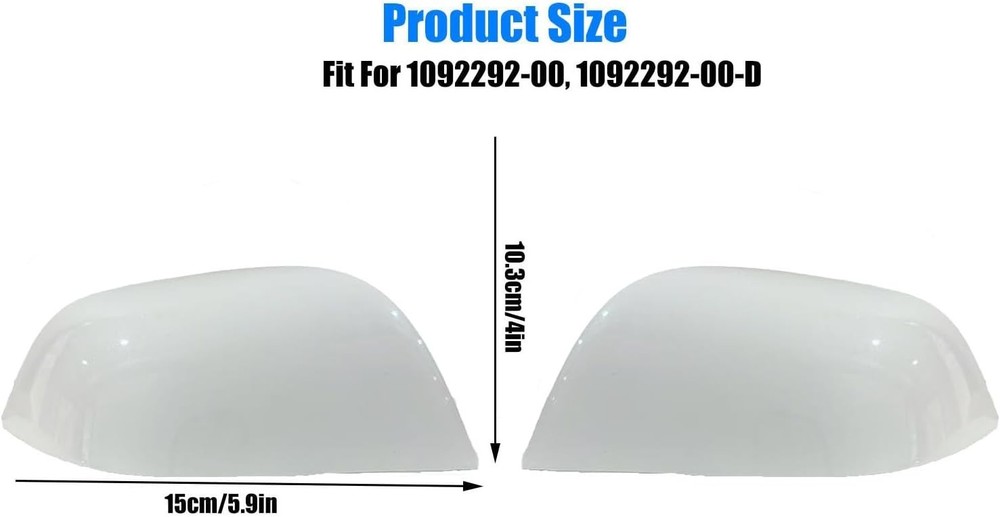Compatible with Tesla Model 3 Side Mirror Cover Replacement 2017-2024, Left & Ri