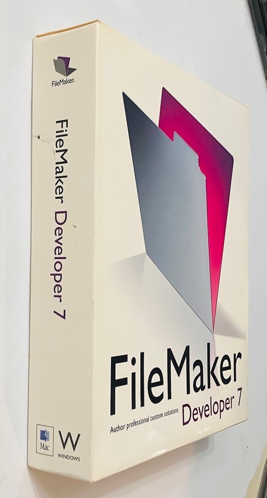 FileMaker Developer 7 Complete Box Mac PC CD Software w Manuals 2004