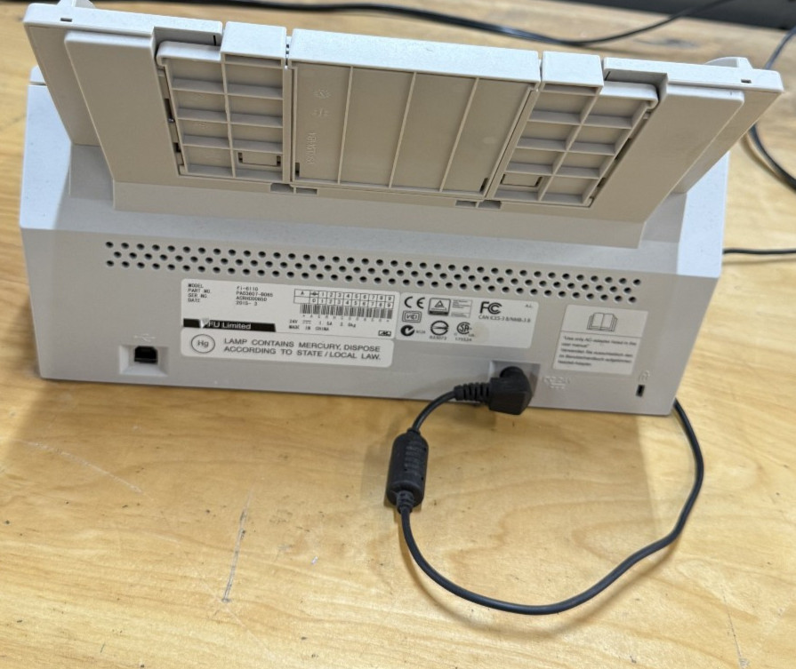 Fujitsu Fi-6110 Color Duplex Document Scanner with AC Adapter