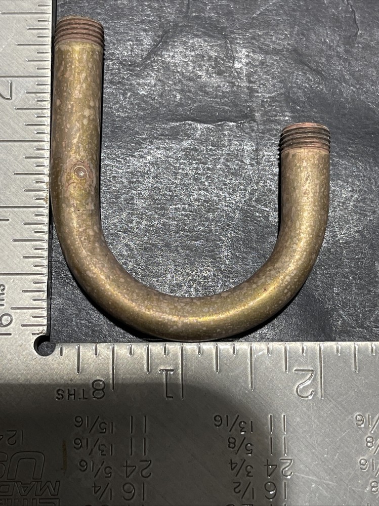 2 PCS - UNF SOLID BRASS 2 1/2 INCH LONG 1/8 IPS J Shape Arm With 3/16” Thread