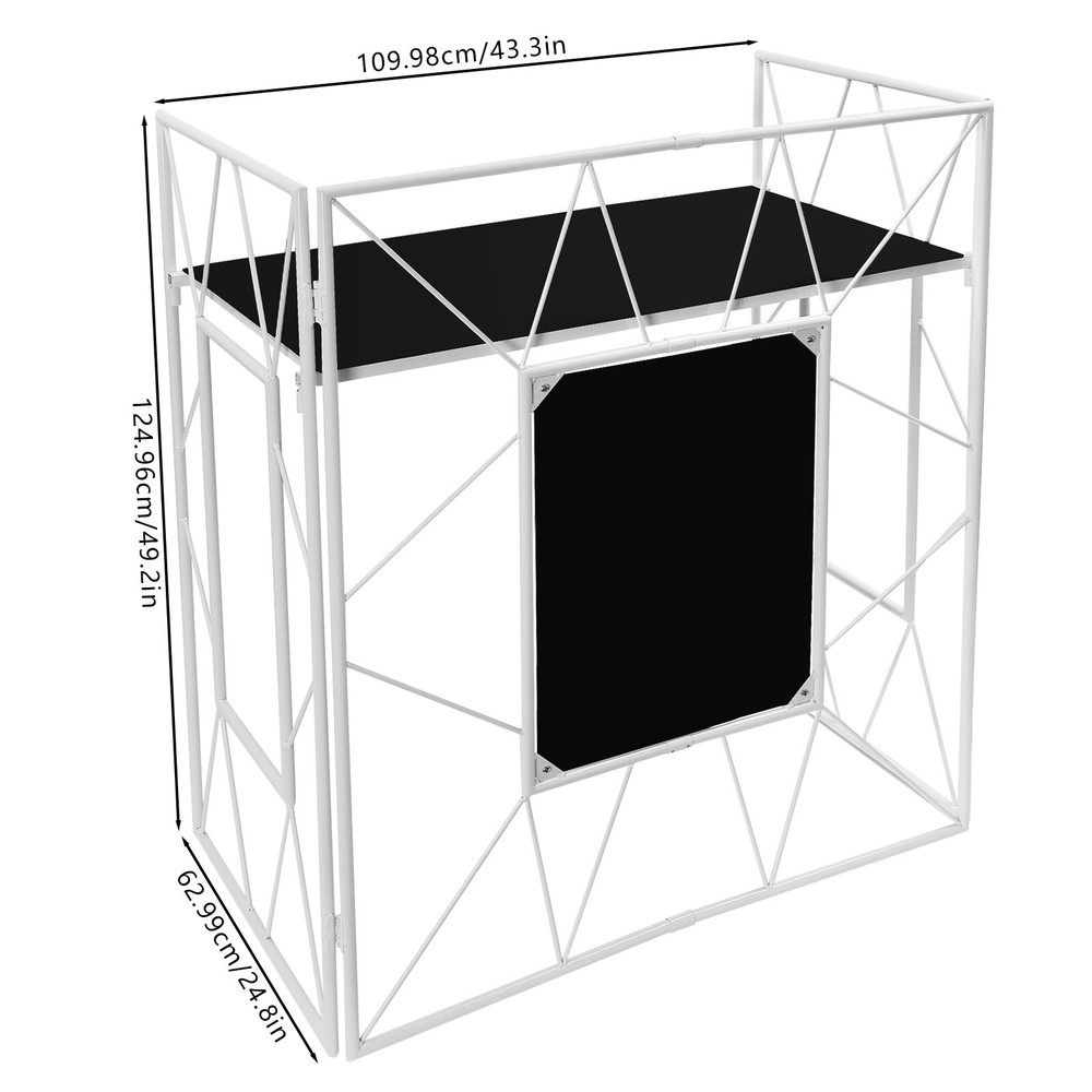 DJ Booth Portable DJ Facade Table Station Event Foldable Tabletop