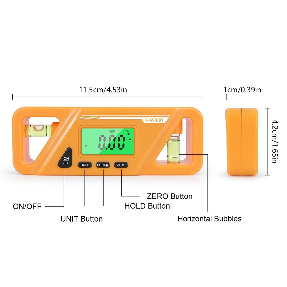 Inclinometer RISEPRO Digital Protractor Angle Finder Level Inclinometer US