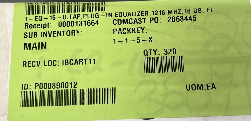 Arris T-EQ-16-Q Tap Equalizers - (10 Pieces)
