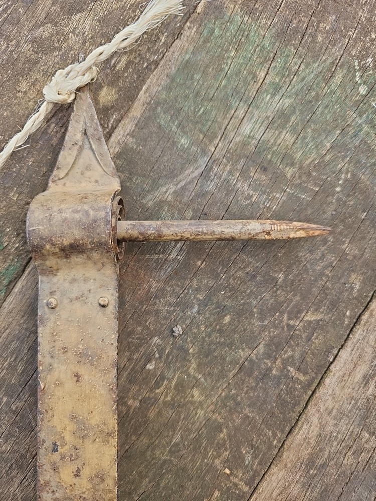 Antique Bell Door Spring Pull Brass With Wall Spike