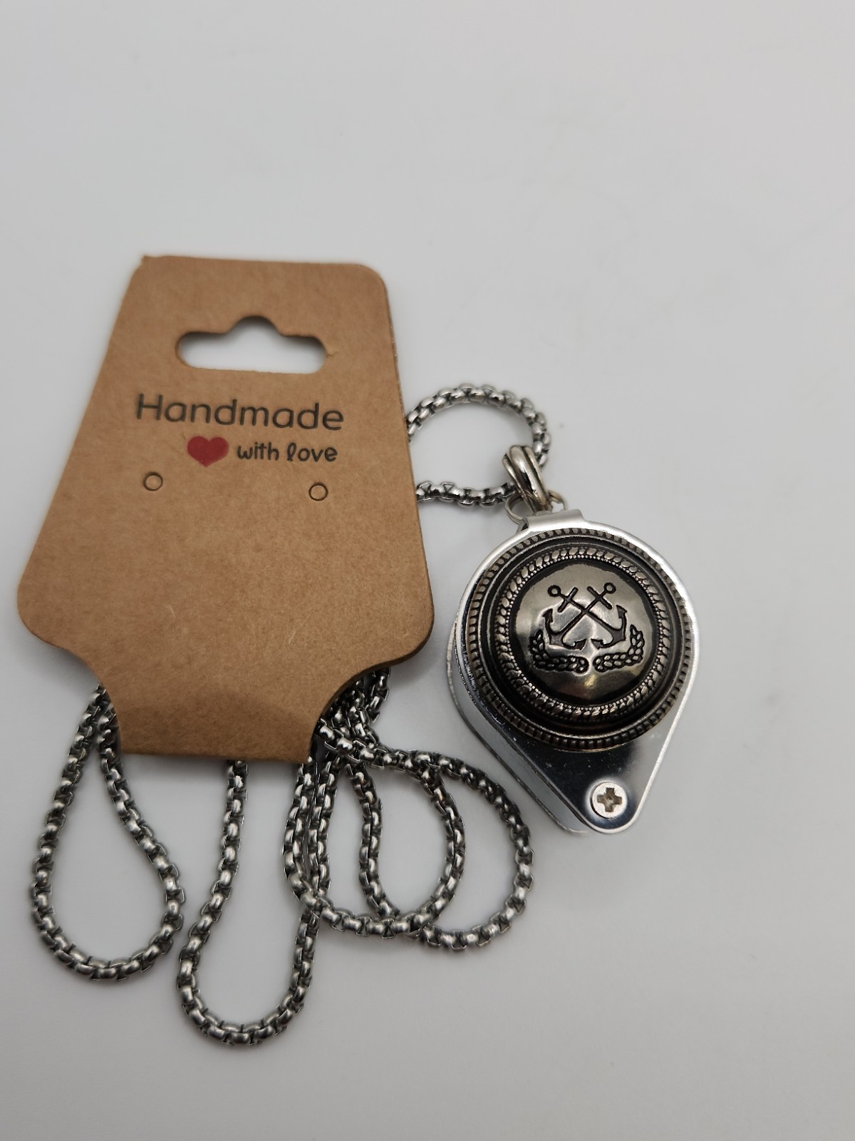 30× Jewelers Loupe Necklace Magnifier Loop Magnifying Glass Jewelry Nautical