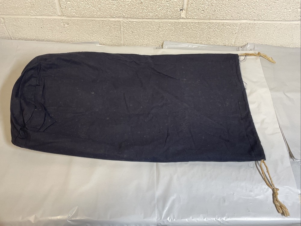 WW2 US Navy Blue Denim Barracks Laundry Drawstring Bag Sack USN 1940’s